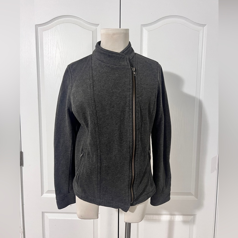 J. Jill Cotton Blend Full Zip Jacket - sz M‎
